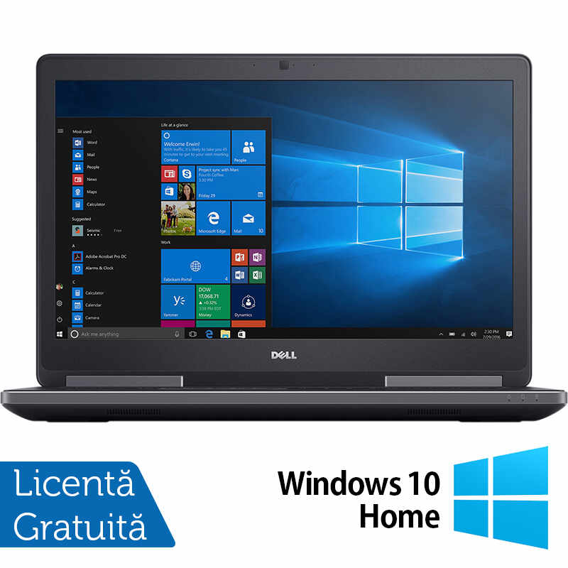 Laptop Refurbished Dell Precision 7720, Intel Core i7-7820HQ 2.90-3.90GHz, 16GB DDR4, 512GB SSD, nVidia Quadro P3000 6GB GDDR5, 17.3 Inch Full HD, Webcam + Windows 10 Home