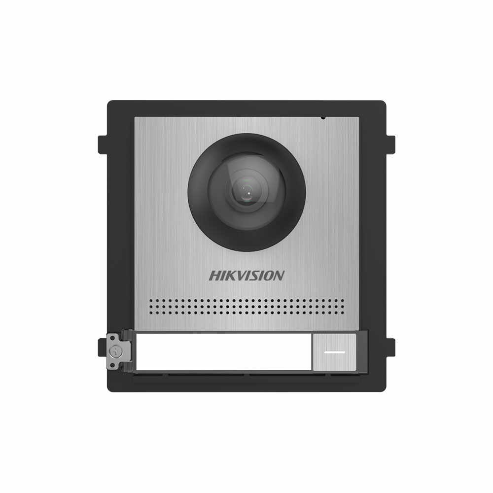 Videointerfon de exterior pe 2 fire IP Hikvision DS-KD8003-IME2/S, 2 MP, 1 familie, aparent/ingropat