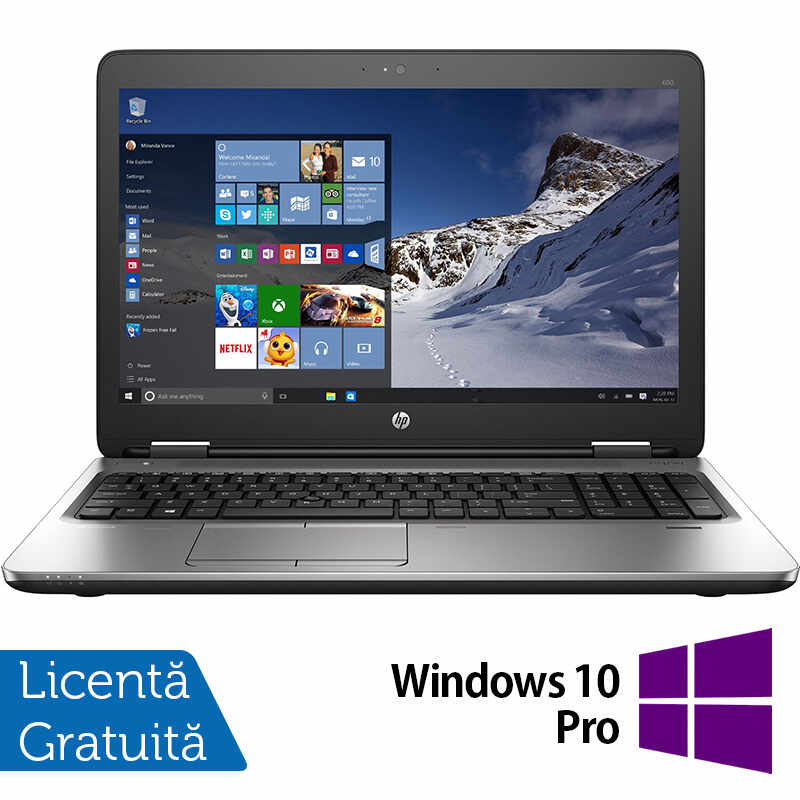 Laptop HP ProBook 650 G2, Intel Core i5-6200U 2.30GHz, 8GB DDR4, 240GB SSD, 15.6 Inch, Tastatura Numerica + Windows 10 Pro
