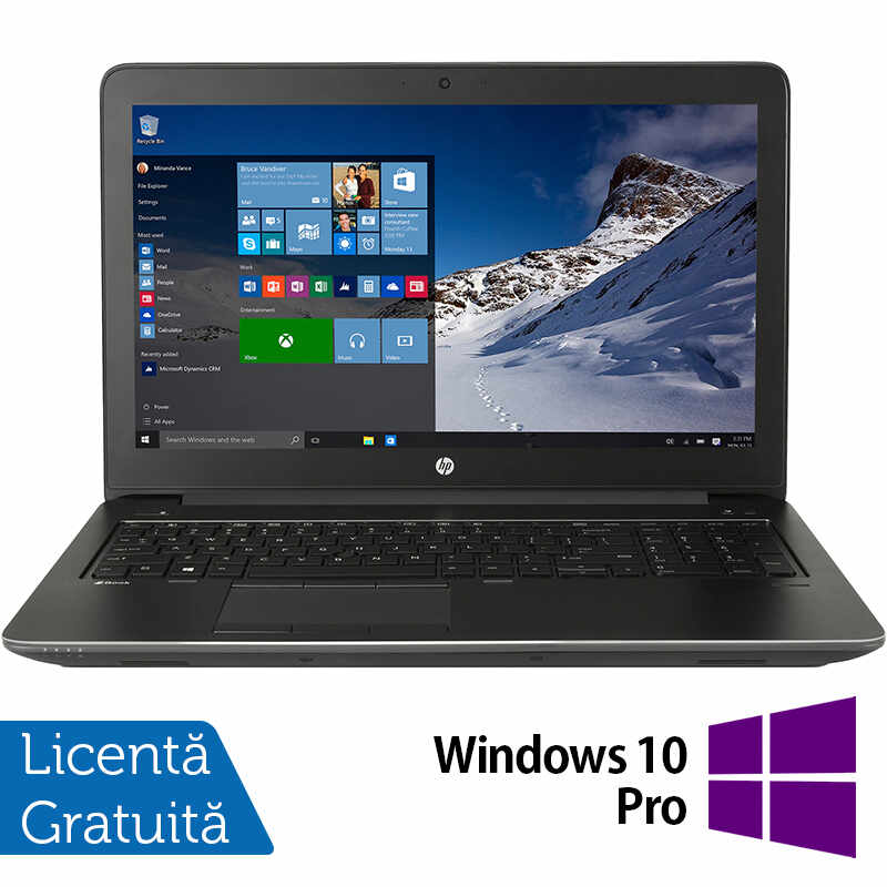 Laptop Refurbished HP ZBook 15 G3, Intel Xeon E3-1505M v5 2.80-3.70GHz, 16GB DDR4, 512GB SSD, nVidia Quadro M2000M 4GB GDDR5, 15.6 Inch Full HD, Tastatura Numerica, Webcam + Windows 10 Pro
