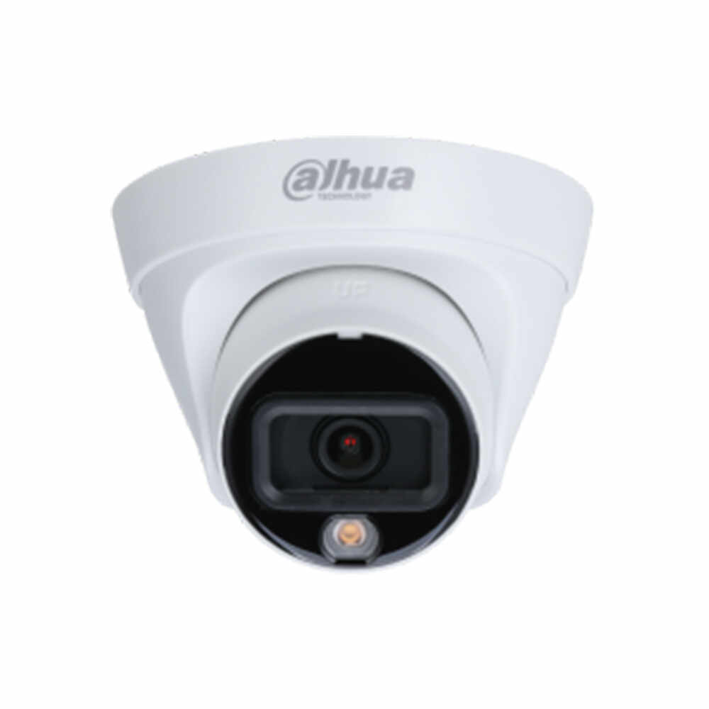 Camera supraveghere IP Dome Dahua Full Color IPC-HDW1439T-A-LED-S4, 4 MP, 2.8 mm, lumina alba 15 m, microfon, PoE