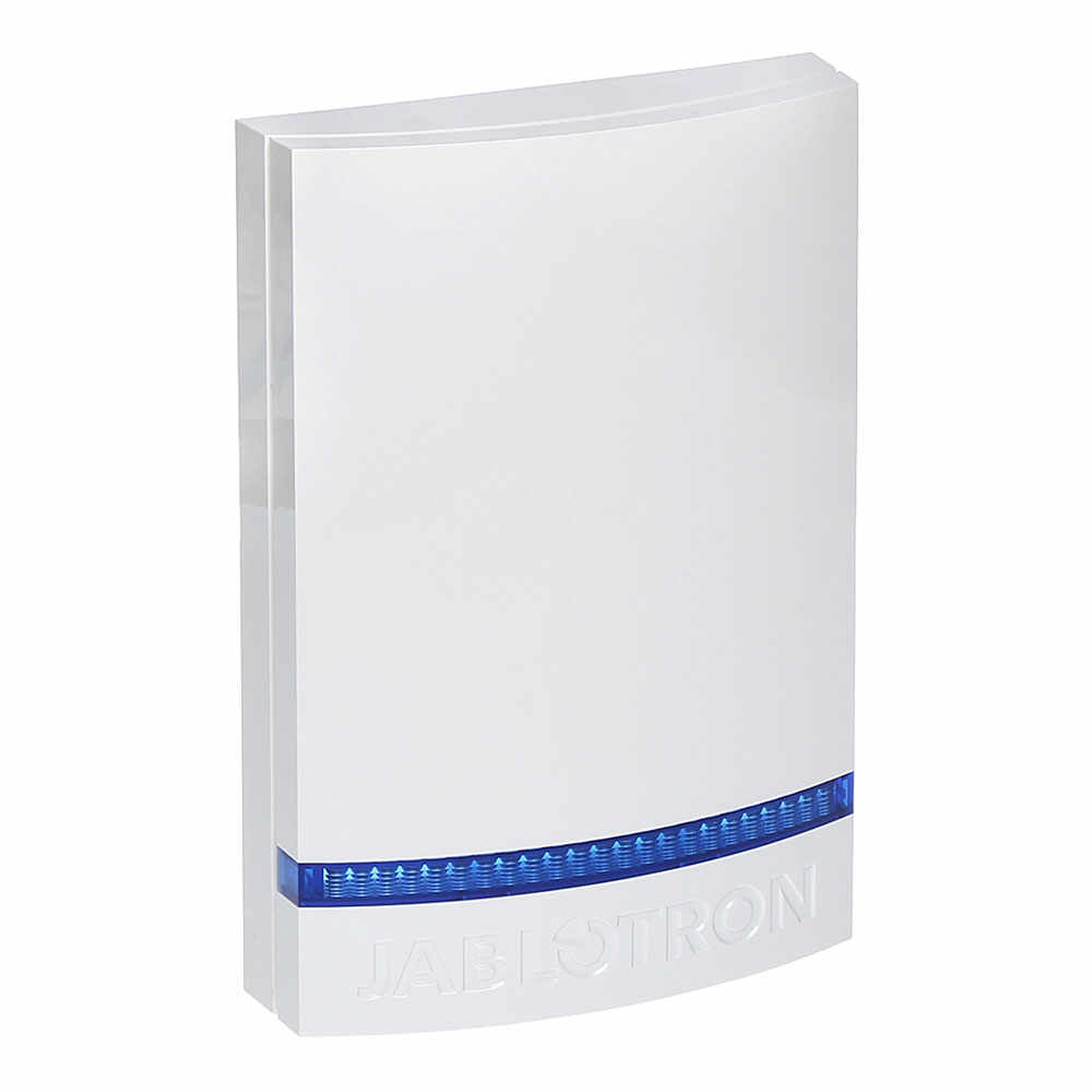 Capac alb cu strob albastru pentru sirena JABLOTRON 100 JA-1X1A-C-WH-B, plastic