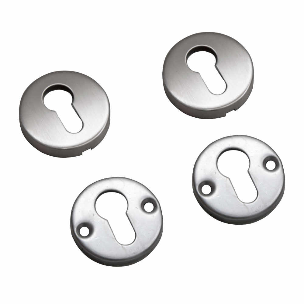 Set bochete rotunde pentru mascare cilindru cu profil EURO YH-CR, inox