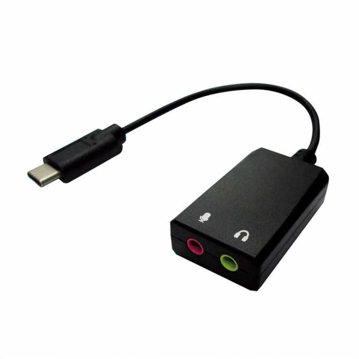 Adaptor audio USB-C la 2 x jack 3.5mm T-M 0.15m, Value 12.99.3213