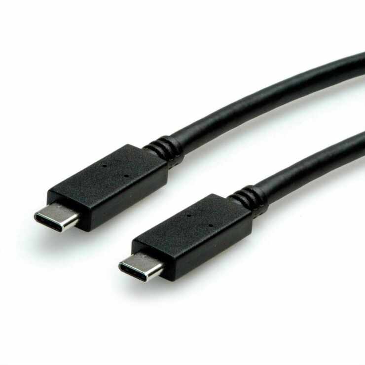 Cablu USB 3.1-C PD (Power Delivery) 100W cu Emark T-T 0.5m Negru, Roline 11.02.9052