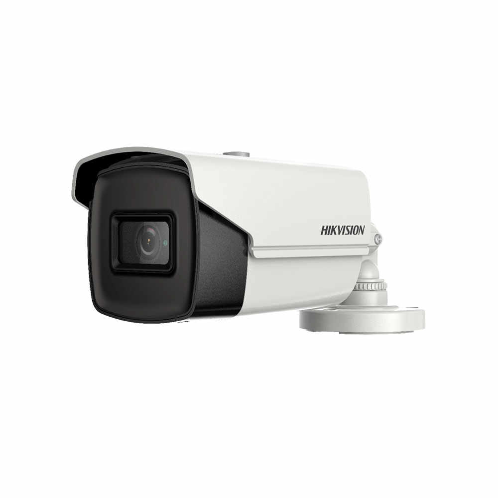 Kit Camera supraveghere exterior Hikvision Ultra Low Light DS-2CE16H8T-IT1F, 5 MP, IR 30 m, 2.8 mm + alimentator