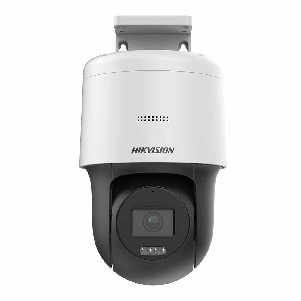 Camera supraveghere IP Speed Dome Hikvision DarkFighter DS-2DE2C400MW-F0S7, 4 MP, 2.8 mm, IR 30 m, lumina alba 30 m, microfon, slot card, PoE