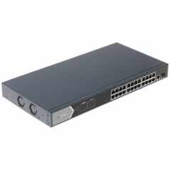 Switch 24 porturi PoE 1000Mbps, 1xRJ45 + 1xSFP Gigabit uplink Hikvision DS-3E0526P-E