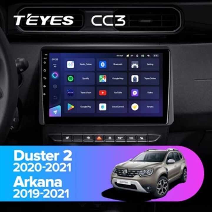 Navigatie dedicata Renault Duster Arkana 2019-2023, Teyes X1 WiFi, 32GB ROM, 2GB RAM LDDR3, Procesor Quad-core 4 x 1.3Ghz, Display IPS 10.2