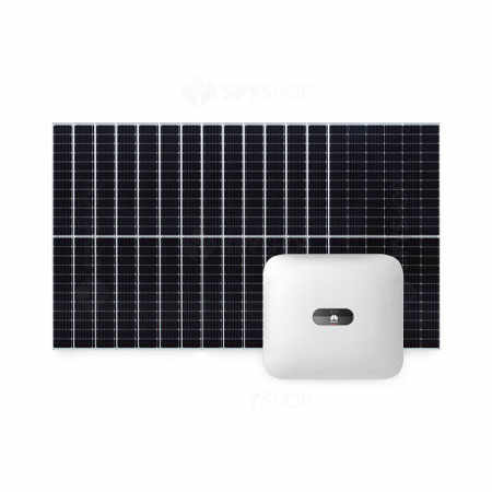 Sistem fotovoltaic 6 kW, invertor Trifazat On Grid WiFi si 14 panouri Canadian Solar, 120 celule, 455 W