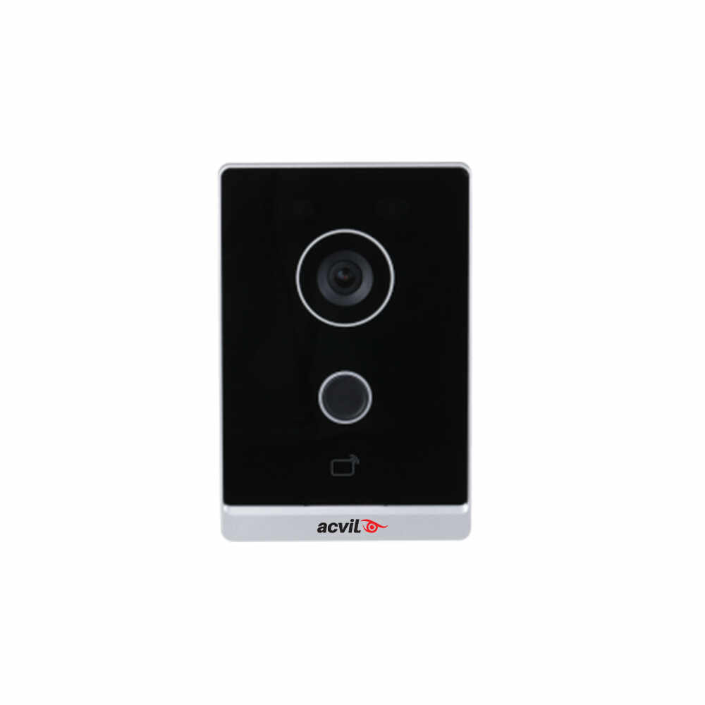 Videointerfon de exterior IP WiFi Acvil ACV-2211G-WP, 2MP, 2.4 GHz, 1 familie, aparent, 10.000 carduri, PoE