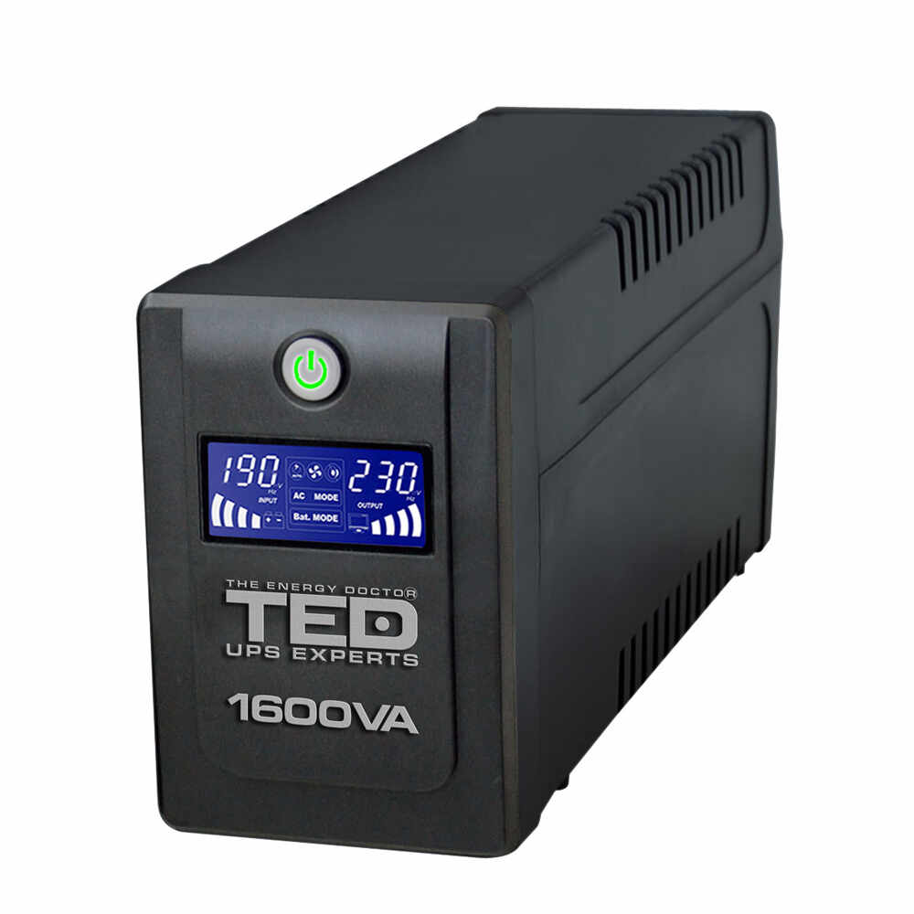 UPS cu 4 prize TED 001597, 1600 VA, 900 W, LCD