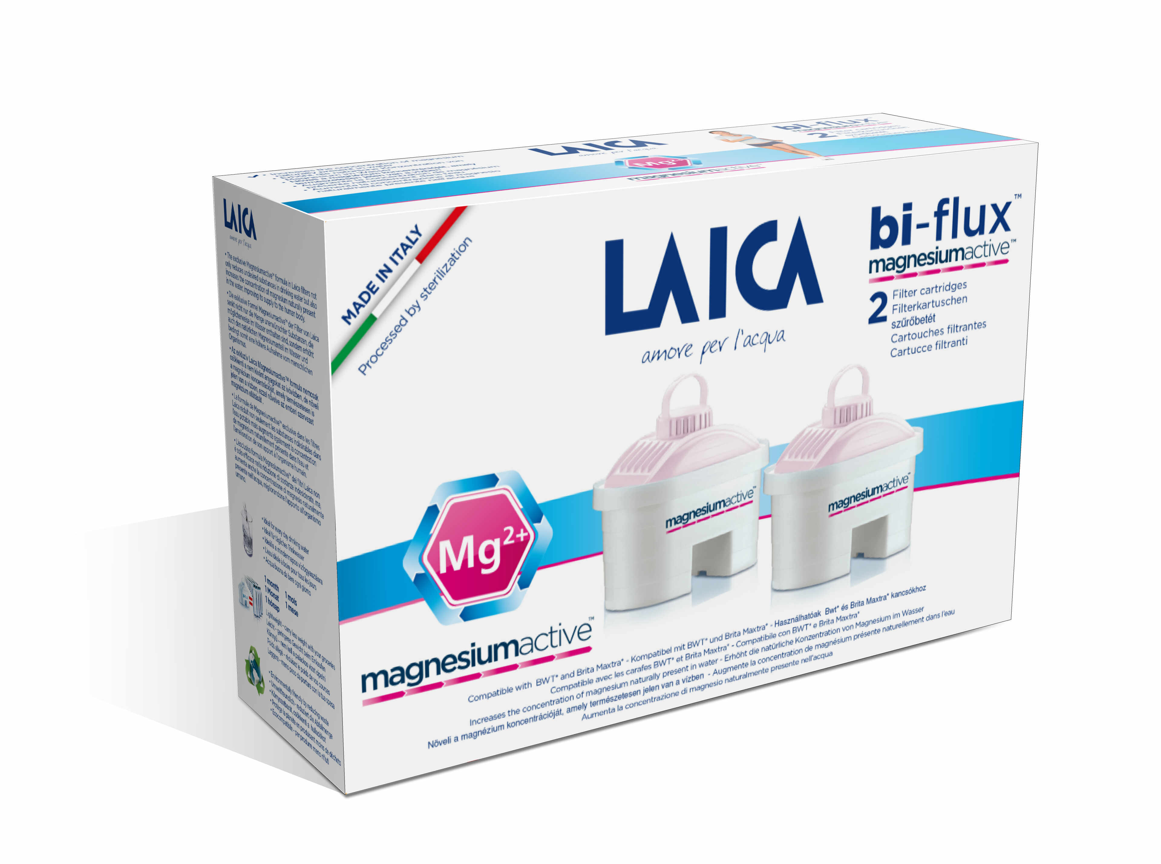 Cartuse filtrante Laica Bi-flux Magnesium Active, 2 buc/pachet