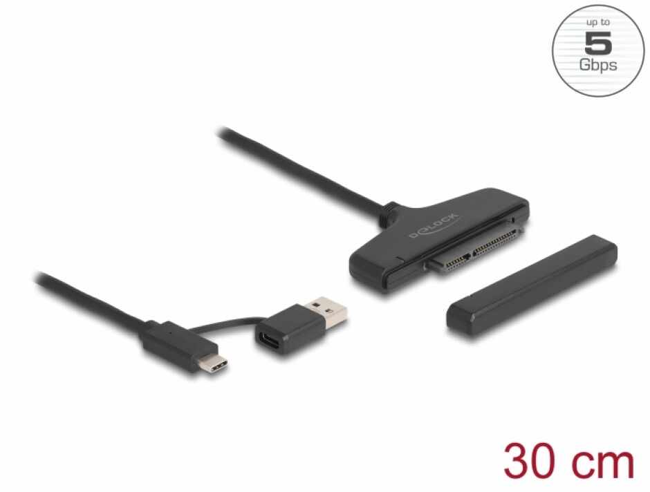 Adaptor USB type C/USB-A la HDD/SSD SATA 2.5