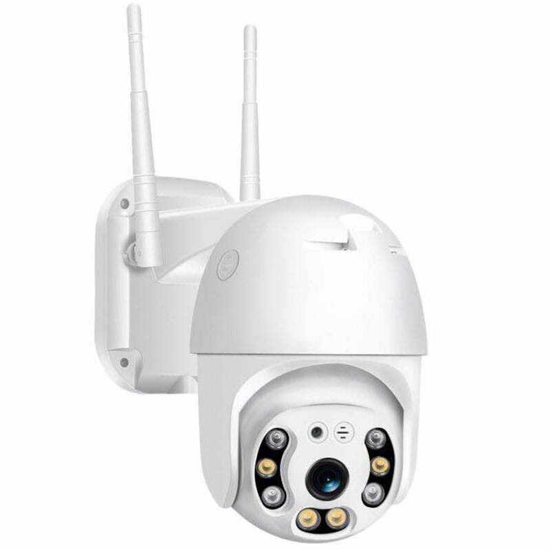 Camera Supraveghere IP PTZ Techstar® P12, Dome, Wireless, 355°, 1080p, LED+IR, Exterior, ONVIF, NVR, Senzor Miscare, Microfon