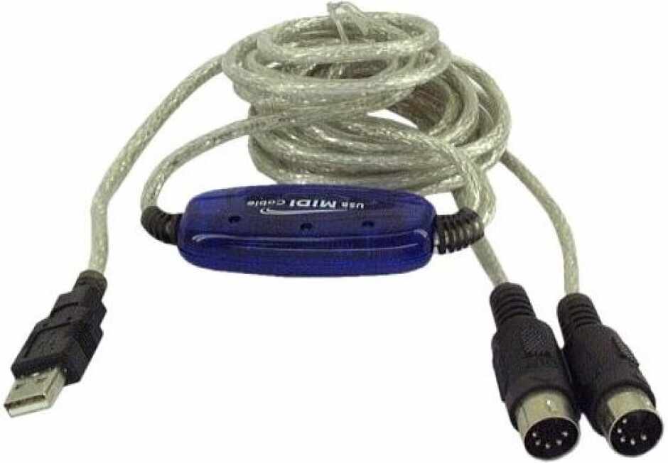 Cablu USB la 2 x Midi 5 pini, kumidi