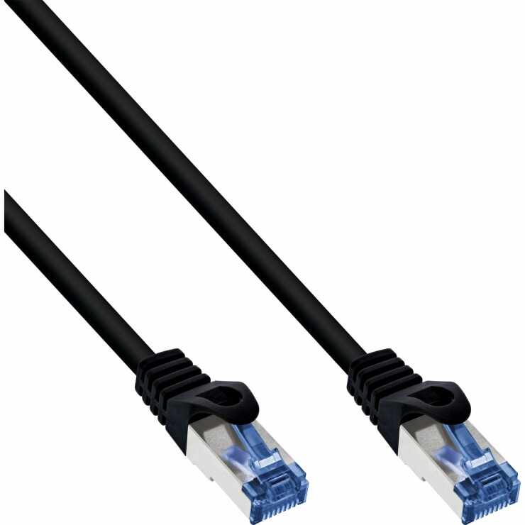 Cablu de retea RJ45 de exterior SFTP Cat.6A 5m Negru, InLine IL72805S