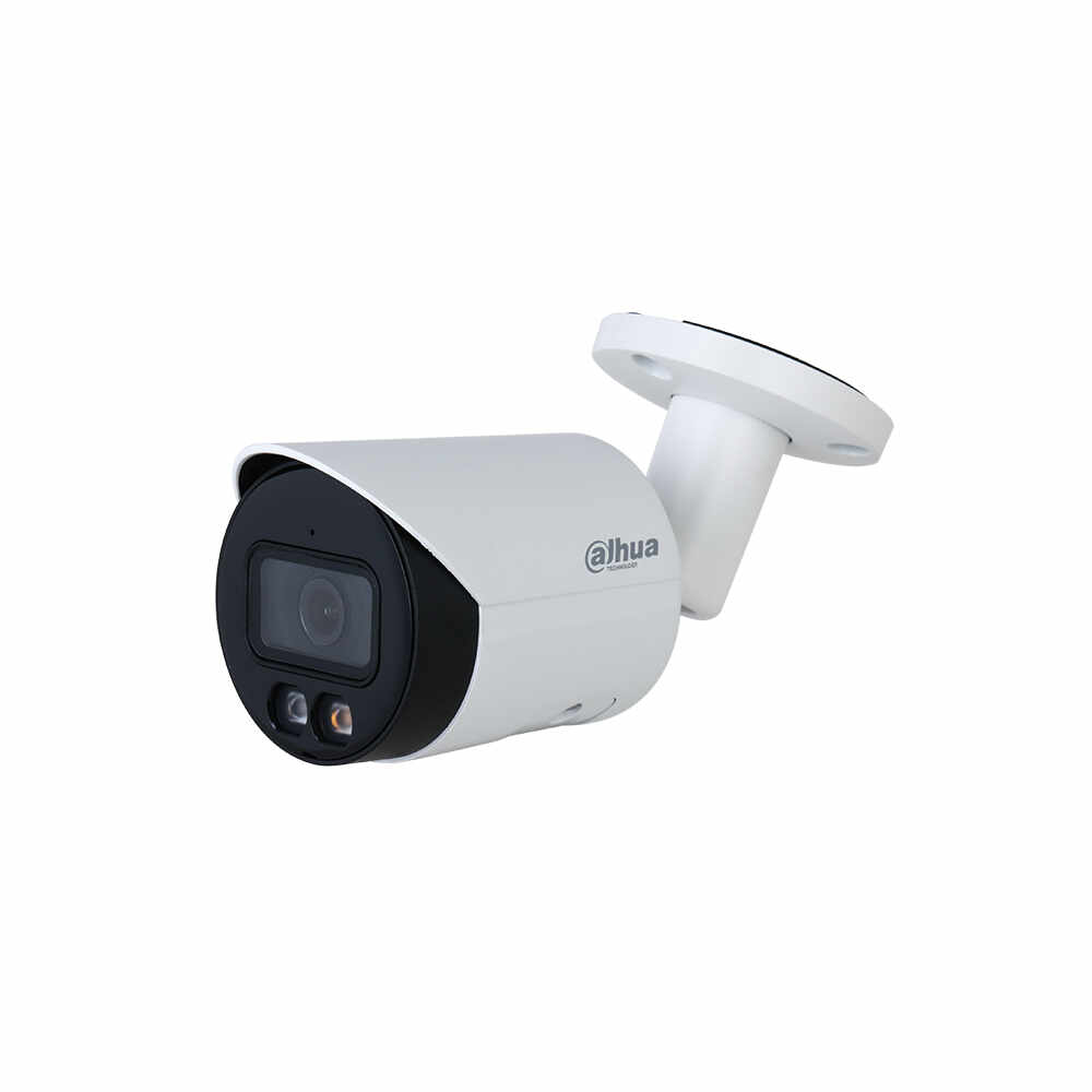Camera supraveghere exterior IP cu iluminare dubla Dahua WizSense IPC-HFW2449S-S-IL-0360B, 4 MP, 3.6 mm, IR / lumina alba 30 m, slot card, PoE
