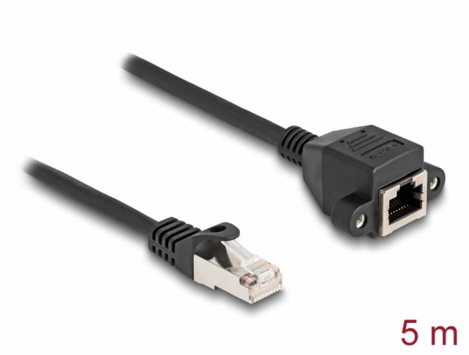Cablu prelungitor SFTP RJ50 T-M 5m, Delock 80196