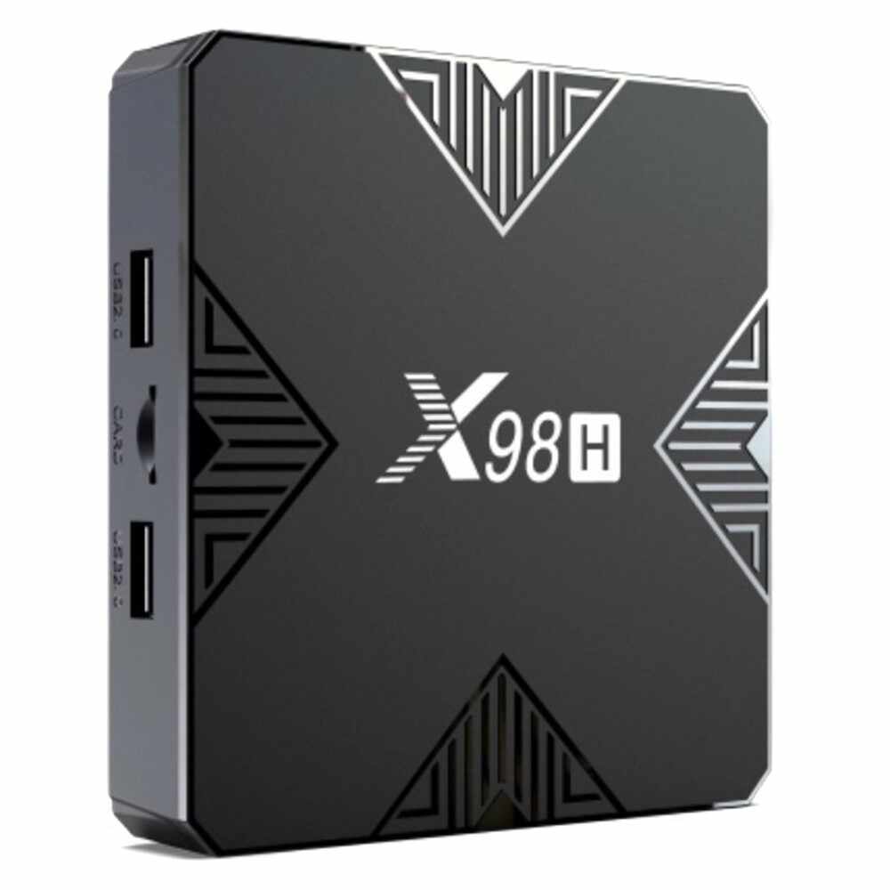 TV Box Techstar® X98H Smart Media Player, 4K, 2GB RAM, 16GB ROM, Android 12, Allwinner H618 Quad Core A53, Ethernet 100m, Bluetooth 5.0, Negru