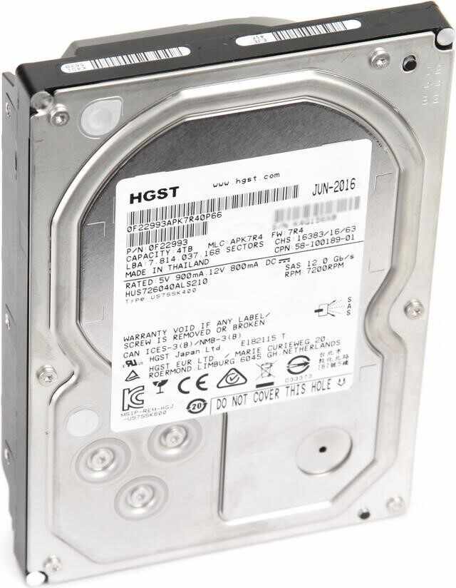 Hard Disk Server Second Hand Hitachi Ultrastar, 4TB, SAS-12Gbps, 128MB, 7.2K, 3.5"