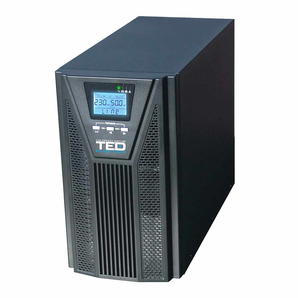 UPS Online cu 3 prize si dubla conversie TED003980, 2000VA, 1800W, LCD