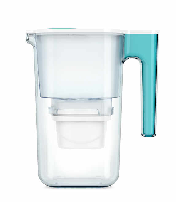 Cana filtranta de apa Aqua Optima Perfect Pour, albastru, 2,4 litri