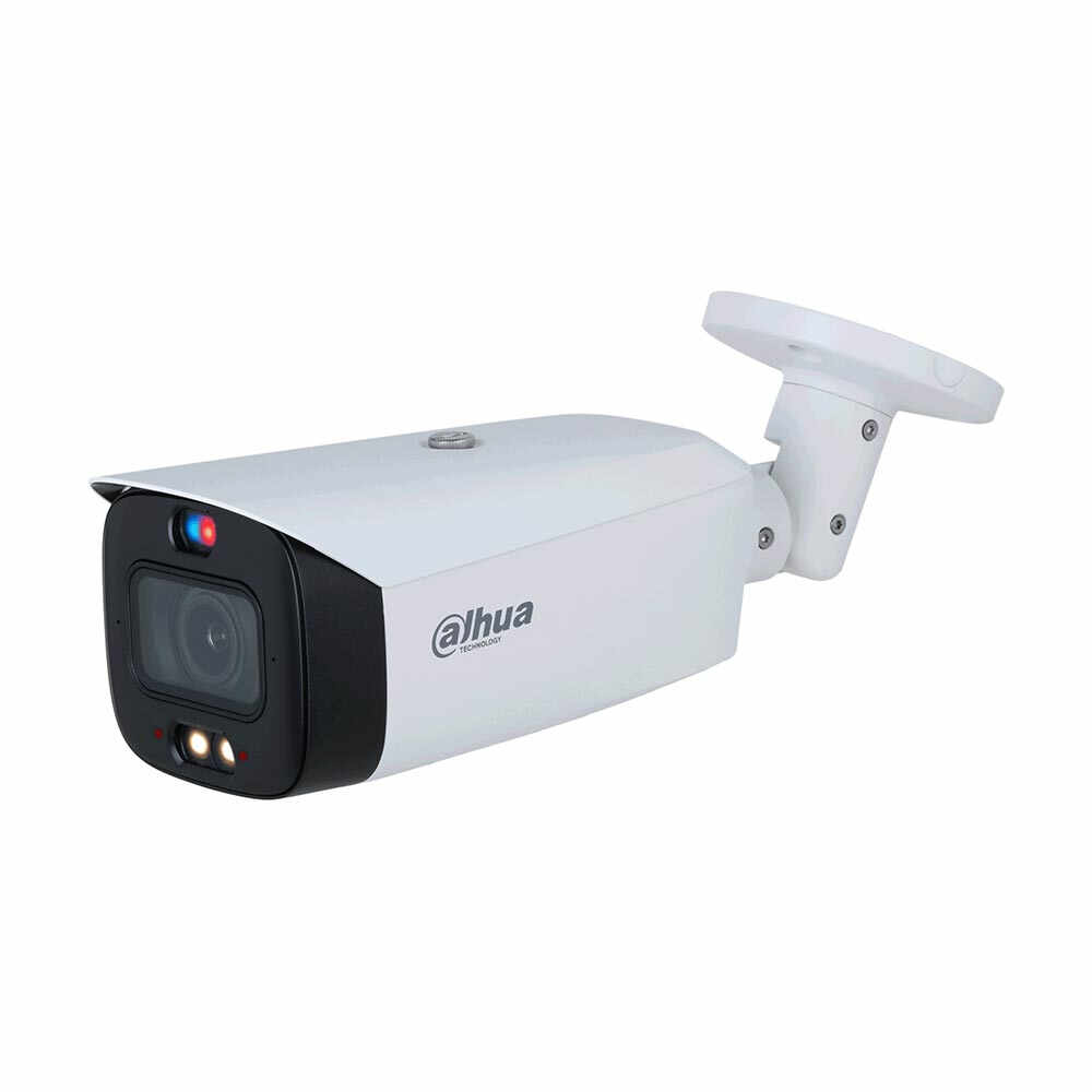Camera supraveghere exterior IP cu iluminare duala Dahua WizSense TiOC IPC-HFW3549T1-ZAS-PV-27135, 5 MP, lumina alba 40 m, IR 50 m, 2.7-13.5 mm, motorizat, slot card, PoE, microfon