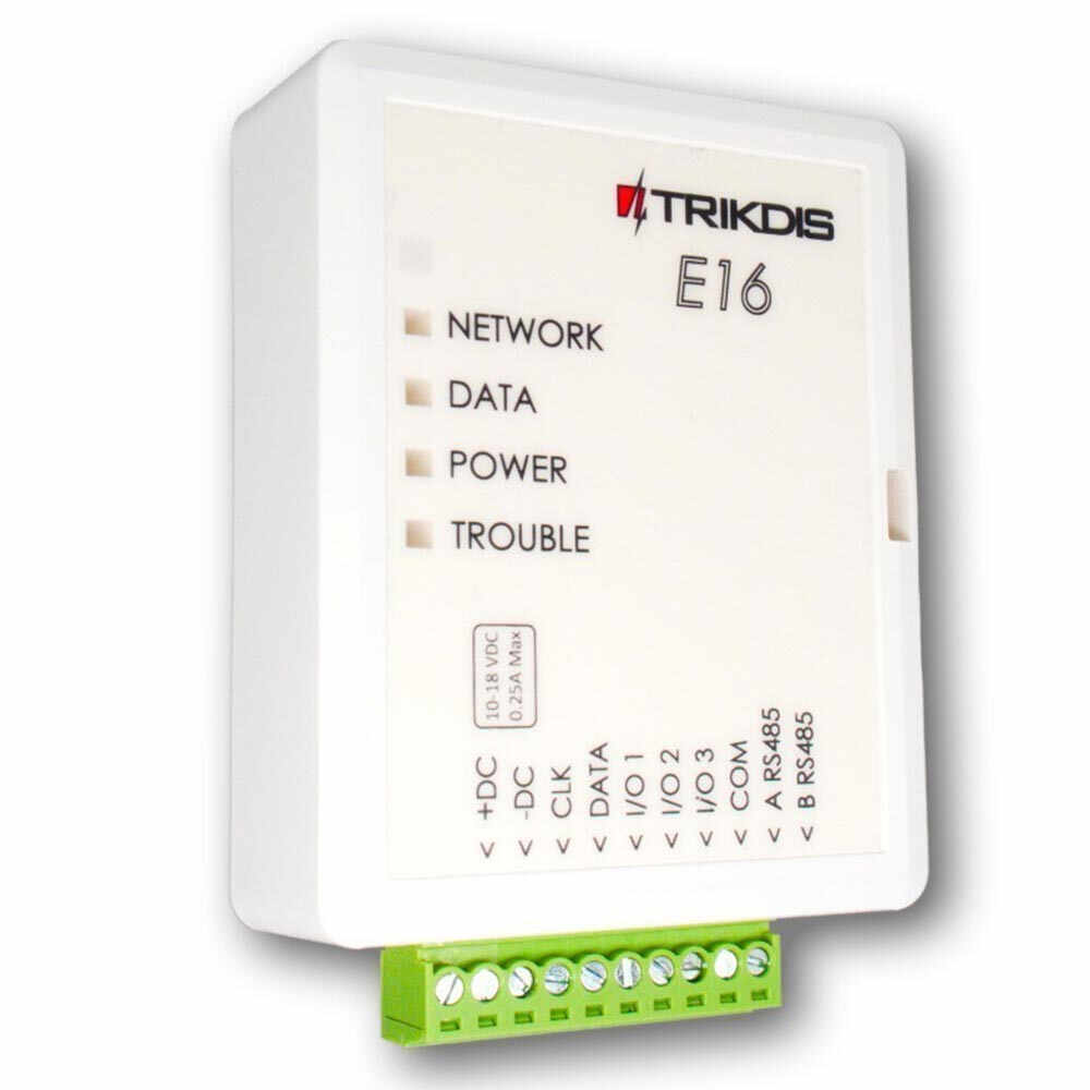 Comunicator ethernet panou alarma E16 Trikdis TX-E16, 18 V