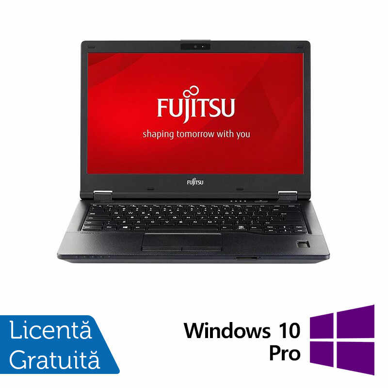 Laptop Refurbished Fujitsu Lifebook E548, Intel Core i5-7300U 2.60GHz, 8GB DDR4, 256GB SSD, Webcam, 14 Inch Full HD + Windows 10 Pro