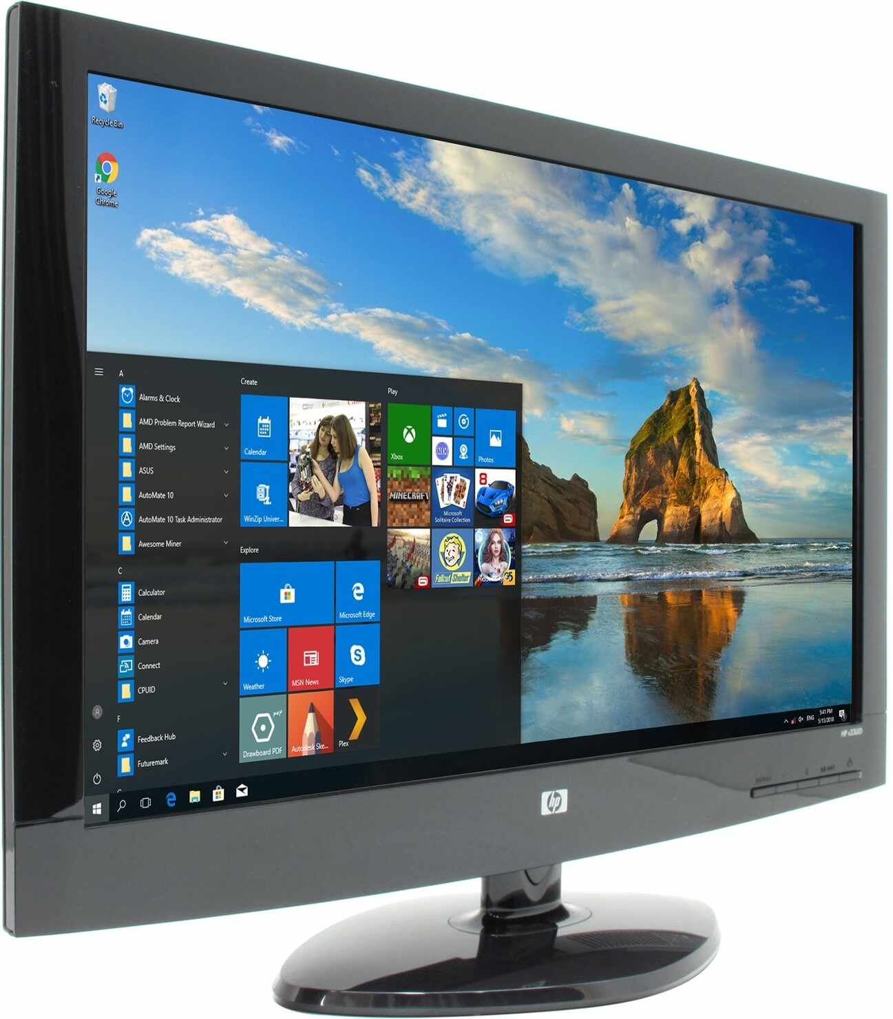 Monitor Second Hand HP X22LED, 21.5 Inch Full HD LED, VGA, DVI