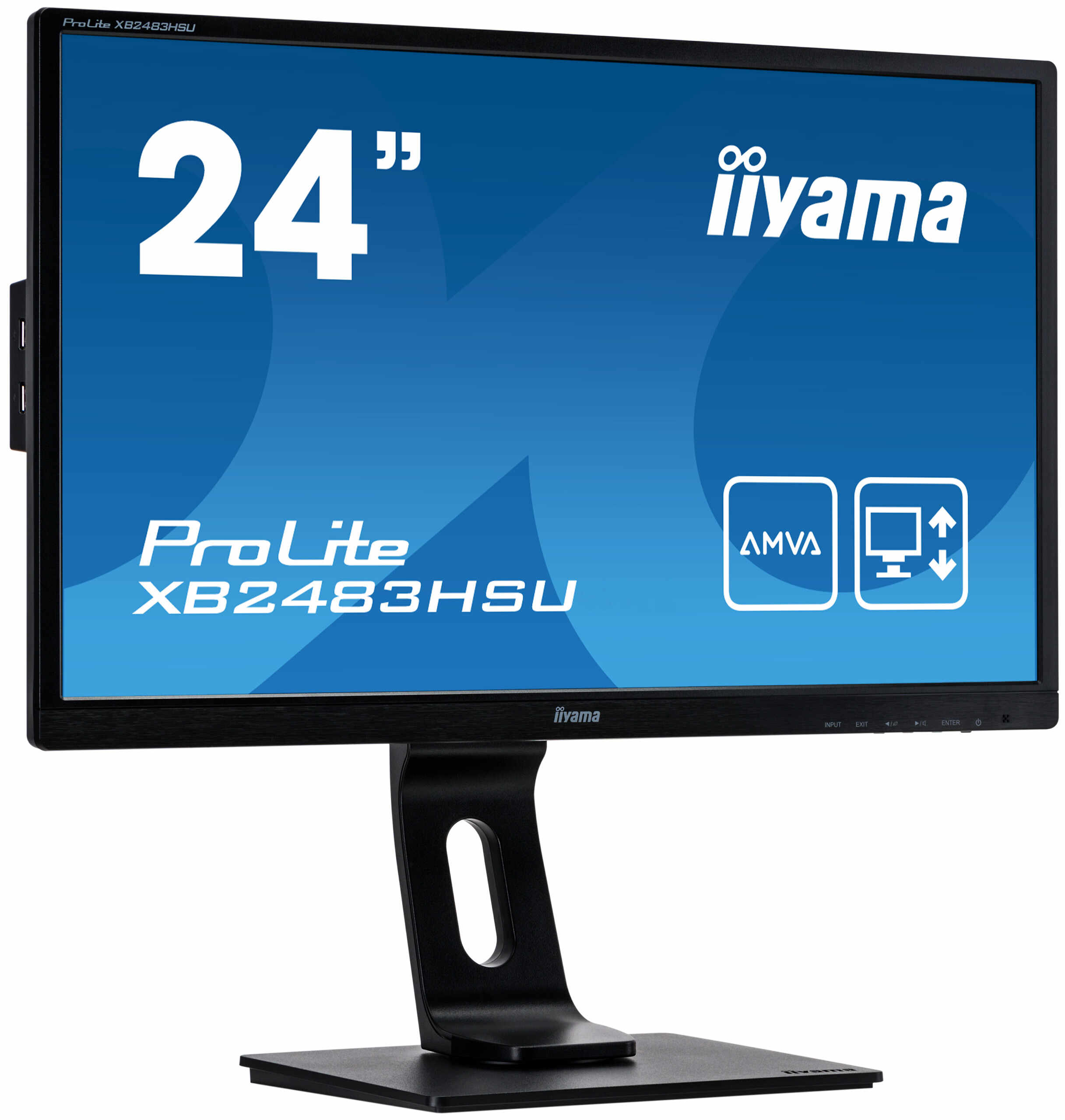 Monitor Second Hand Iiyama XB2483HSU, 24 Inch Full HD, VGA, DVI, Display Port, USB