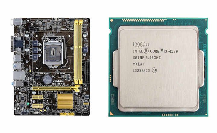 Placa de baza Asus H81M-E, Socket 1150, mATX, Shield, Cooler + Procesor Intel Core i3-4130 3.40GHz, 3 MB Cache
