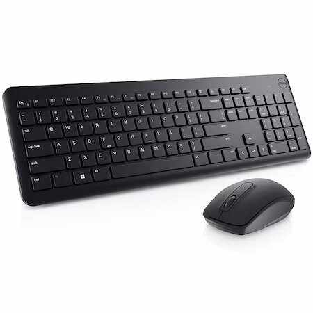 Kit Tastatura + Mouse DELL; model: KM 3322W; layout: UK; NEGRU; USB; WIRELESS; MULTIMEDIA