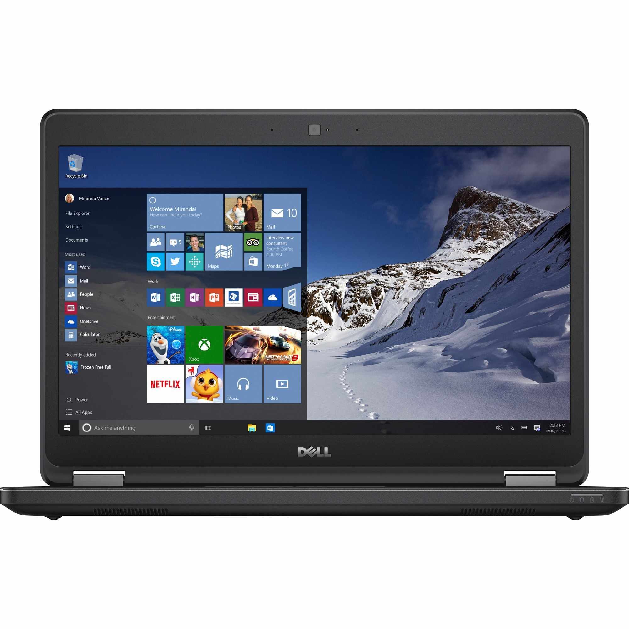 Laptop DELL, LATITUDE E5470, Intel Core i5-6300U, 2.40 GHz, HDD: 500 GB, RAM: 8 GB, video: Intel HD Graphics 520, webcam, 14` LCD (WXGA), 1366 x