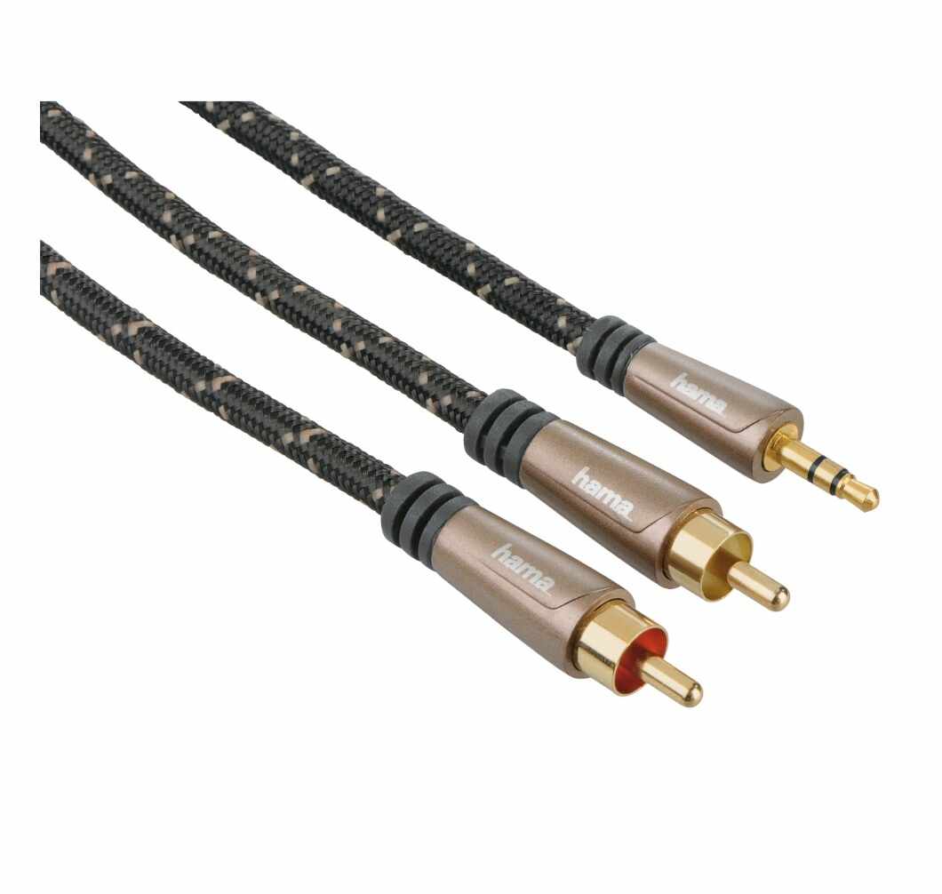Cablu Hama 122305, 3.5mm Jack plug - 2X RCA plugs, 1.5m