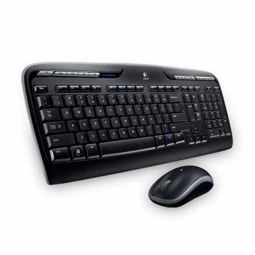 Kit tastatura + mouse Logitech Cordless Desktop K230 + M185BK, USB, negru