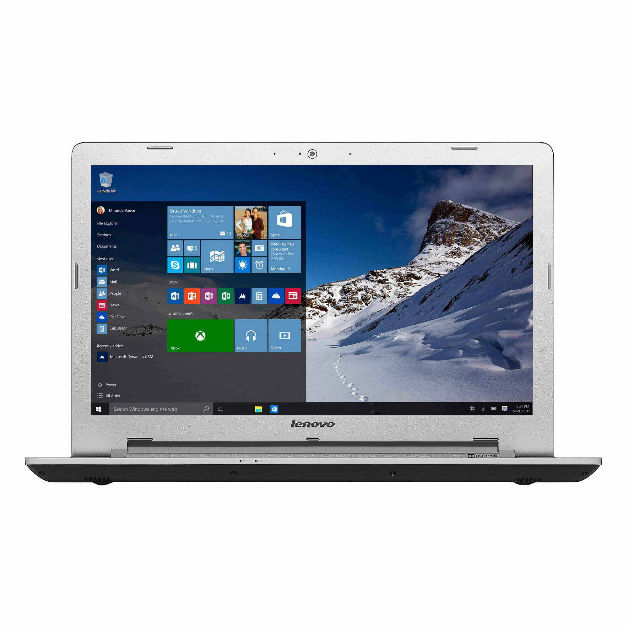 Laptop Lenovo IdeaPad Z51-70, Intel Core i7-5500U, 4GB DDR3, SSHD 1TB + 8GB, AMD Radeon R9 M375 4GB, Windows 10