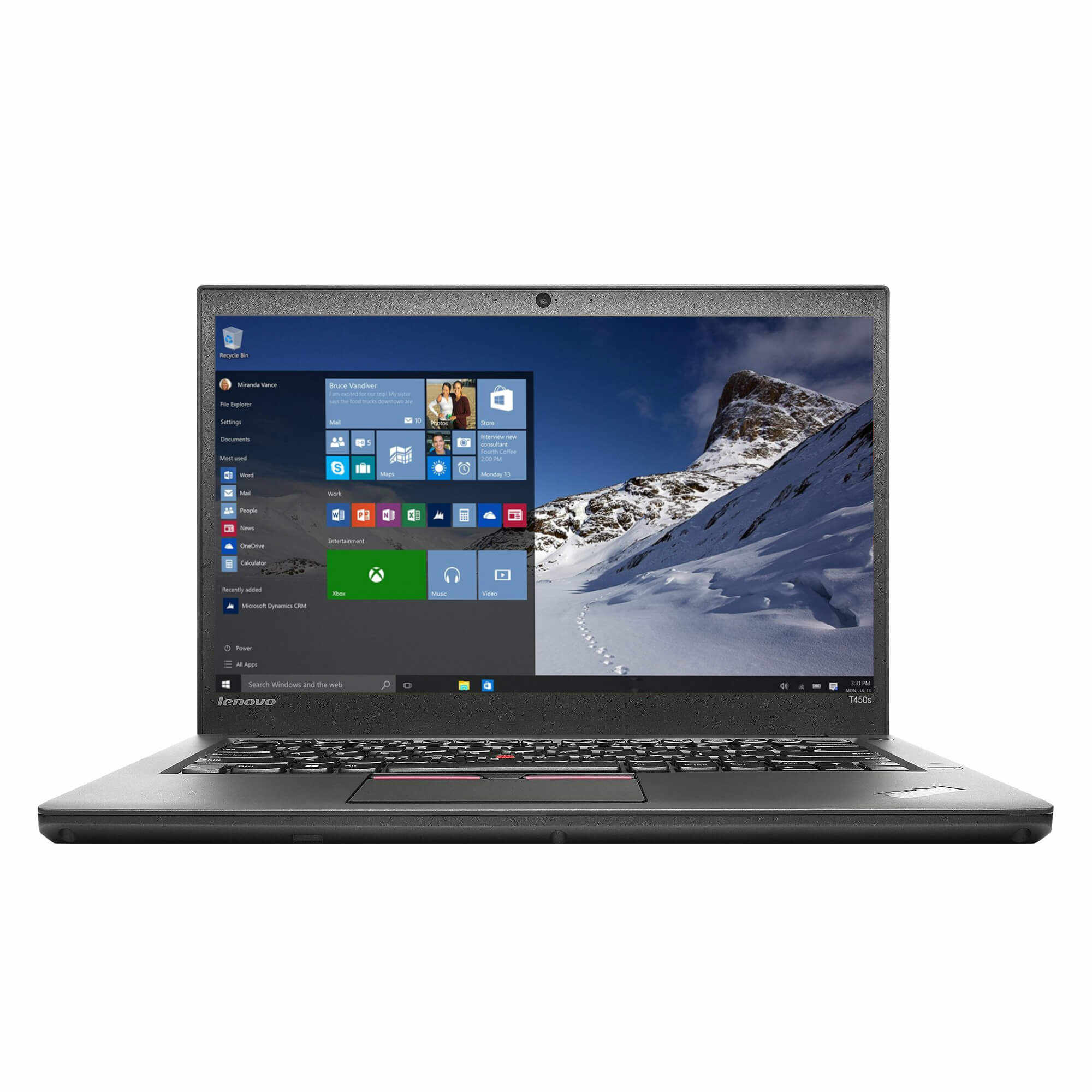 Laptop Lenovo ThinkPad T450s, Intel Core i7-5600U, 8GB DDR3, SSD 512GB, Intel HD Graphics, Windows 10 Pro