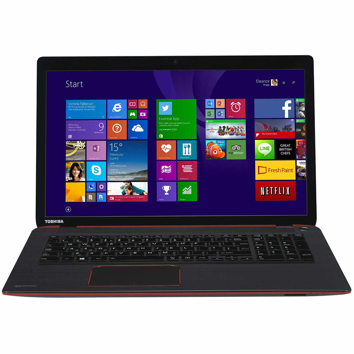 Laptop Toshiba Qosmio X70-B-102, Intel Core i7-4710HQ, 16GB DDR3, SSHD 1TB + 8GB, AMD Radeon R9 M265X 4GB, Windows 8