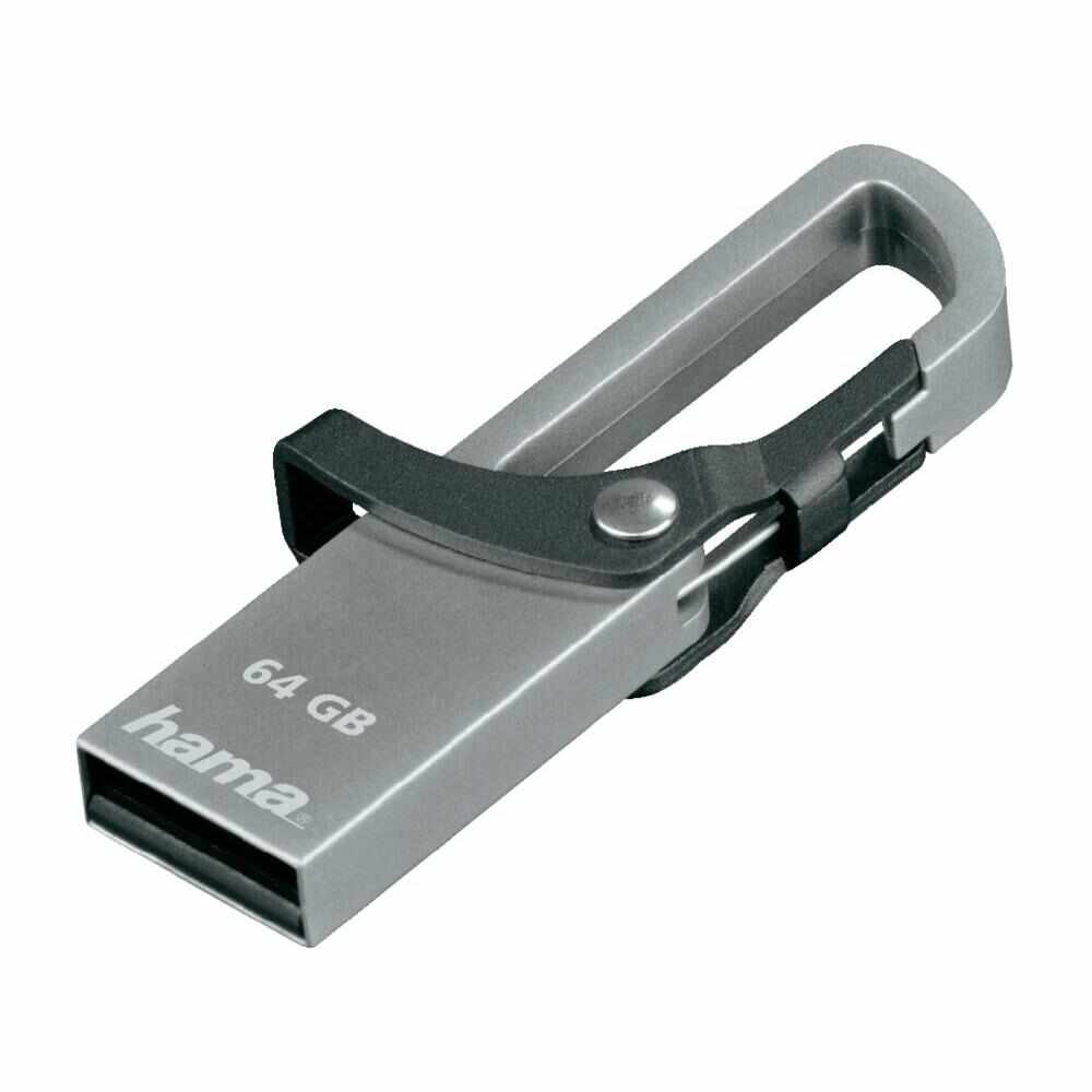 Memorie USB Hama 123922 Hook-Style, 64GB, USB 2.0