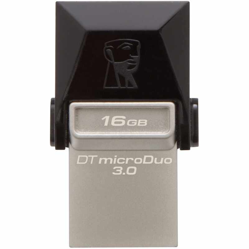 Memorie USB Kingston DataTraveler microDuo USB 3.0, 16GB, Maro