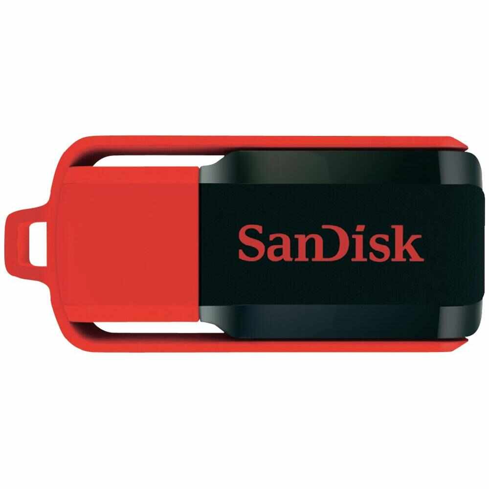Memorie USB SanDisk Cruzer Switch SDCZ52, 64GB, USB 2.0, Negru/Rosu