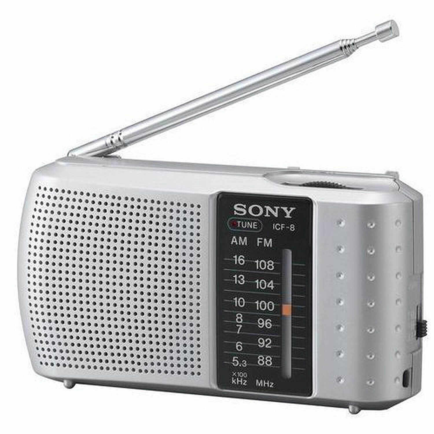 Radio Sony ICF8S, Argintiu