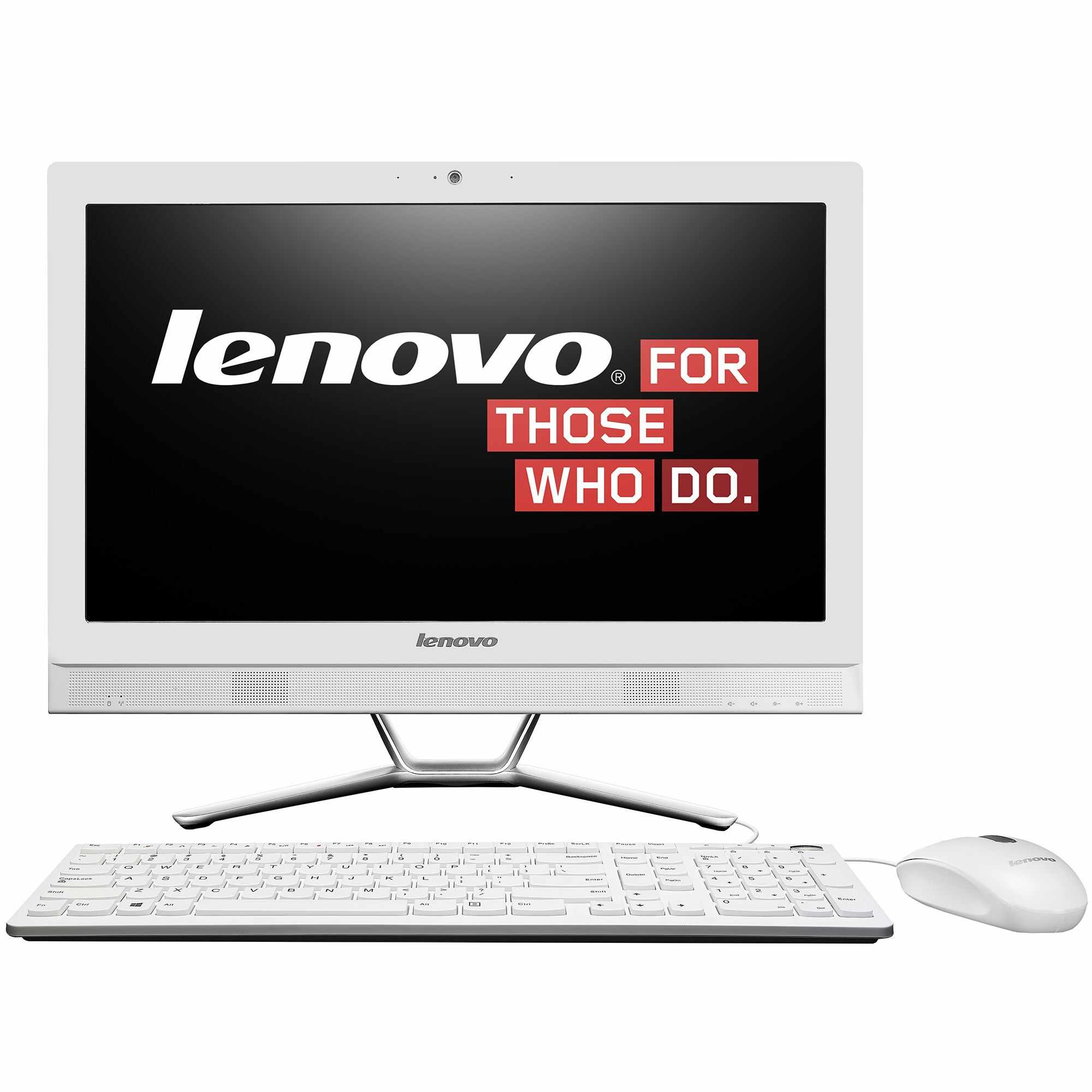 Sistem Desktop PC All-In-One Lenovo IdeaCentre C40-30, Intel Core i3, Memorie 4GB, HDD 1TB, Intel HD Graphics, Free DOS, Alb