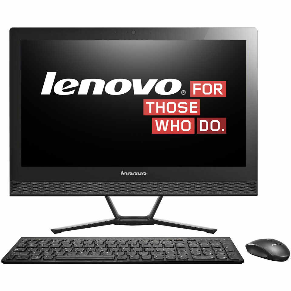 Sistem Desktop PC All-In-One Lenovo IdeaCentre C40-30, Intel Core i3, Memorie 4GB, HDD 1TB, Intel HD Graphics, Free DOS, Negru