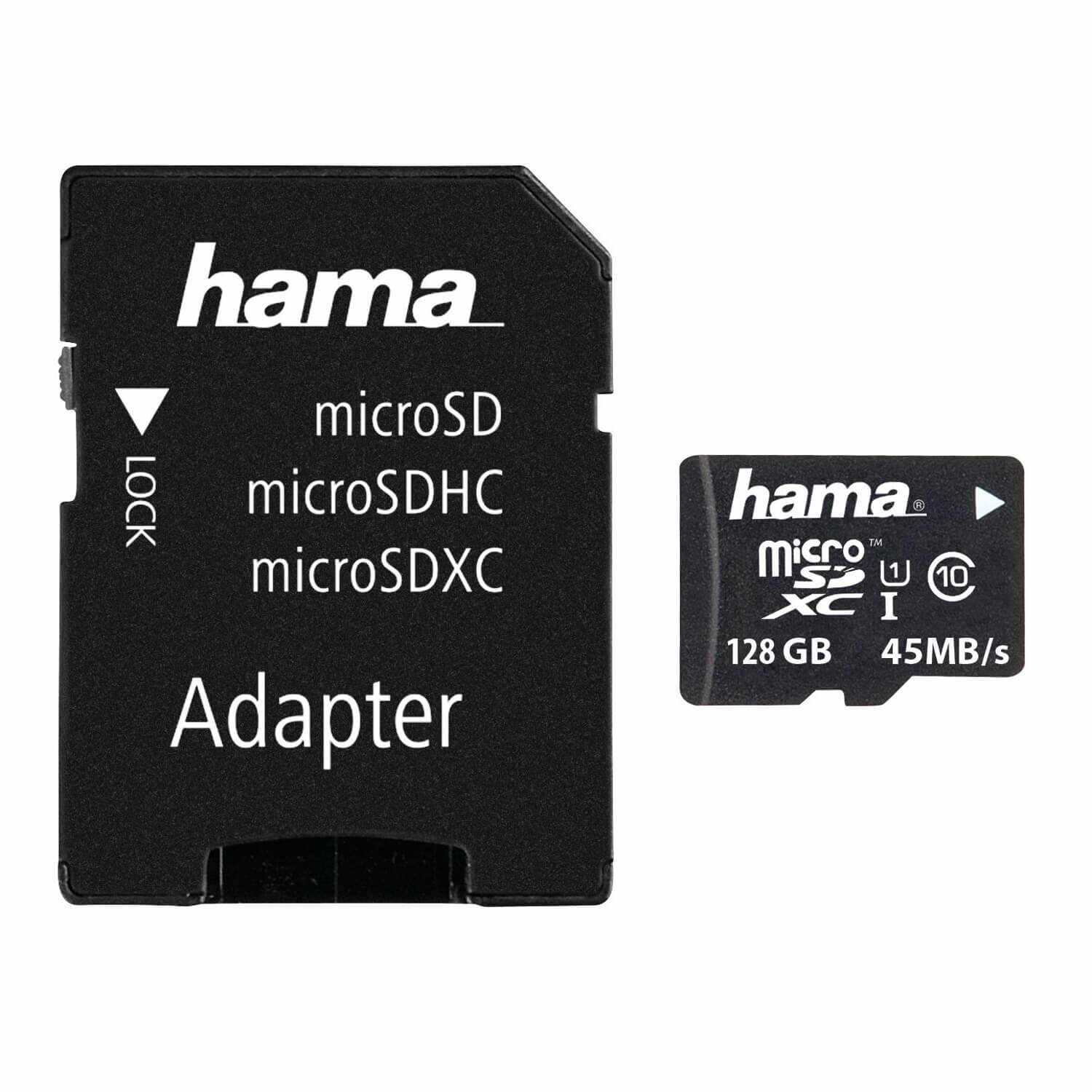 Card memorie Micro-SDXC Hama 114845, 128GB, Clasa 10 + Adaptor