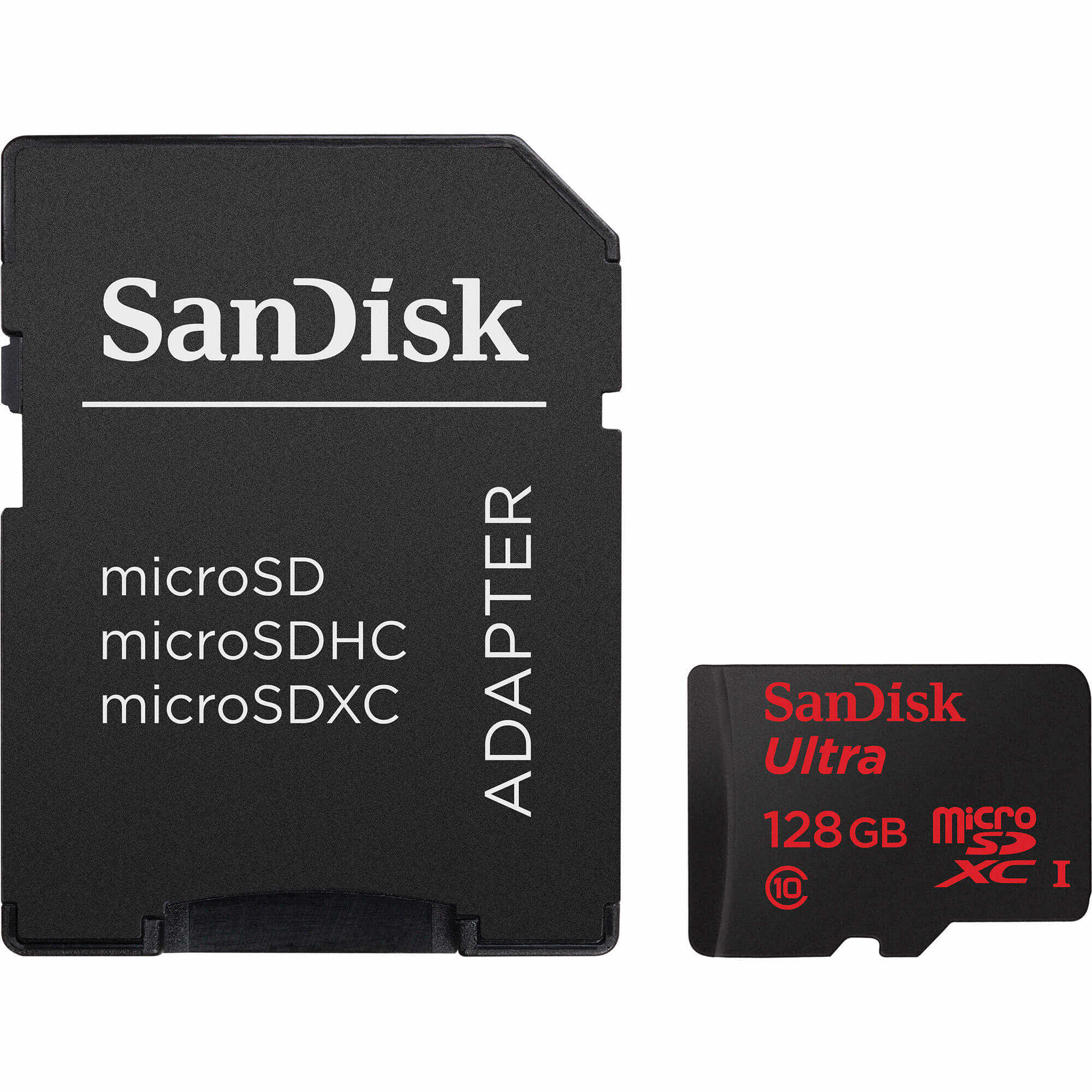 Card memorie Micro-SDXC SanDisk Ultra 128 GB, Clasa 10 UHS-I + Adaptor