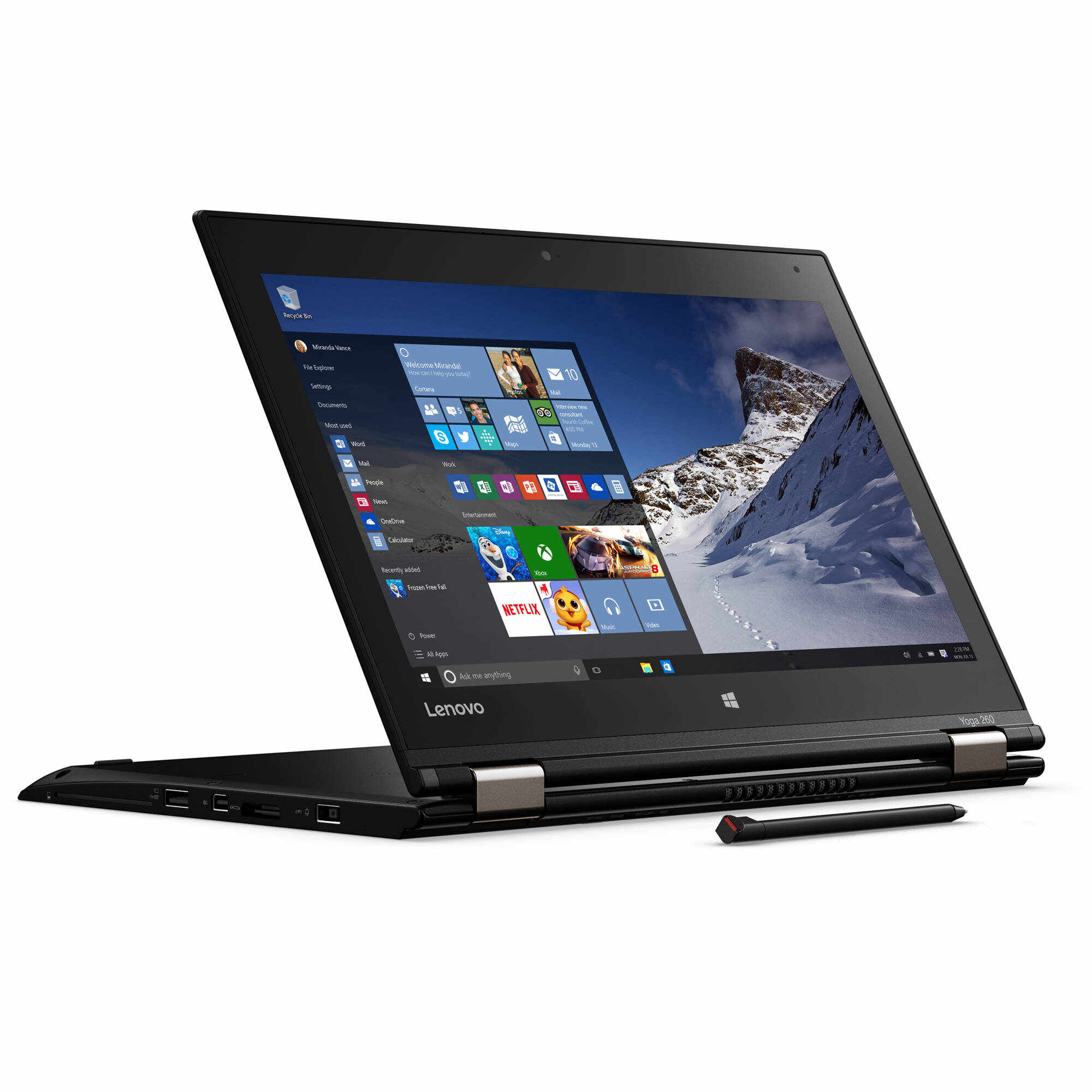 Laptop 2 in 1 Lenovo ThinkPad Yoga 260, Intel Core i5-6200U, 8GB DDR4, SSD 256GB, Intel HD Graphics, Windows 10 Pro