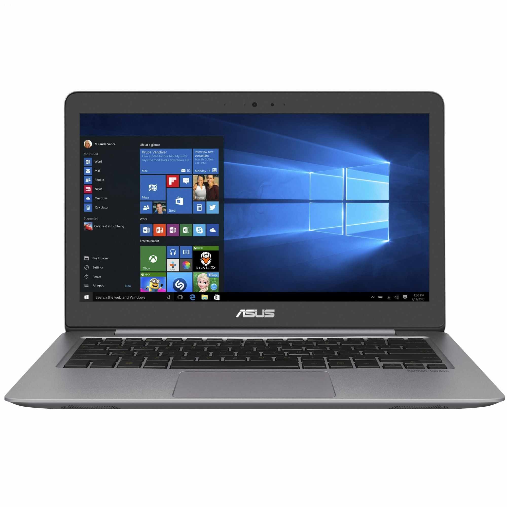Laptop Asus ZenBook UX310UQ-GL015T, Intel Core i7-6500U, 8GB DDR4, HDD 1TB + SSD 128GB, nVidia GeForce GT 940MX 2GB, Windows 10